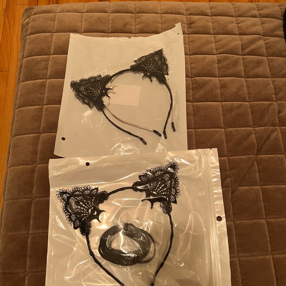 Black & White Cat Ear Headbands